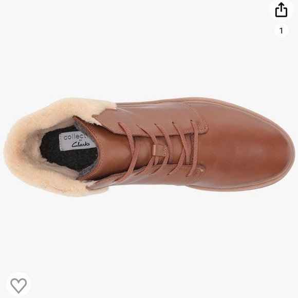 Clarks Andie Mae Boots Fur Leather - Picture 3 of 3